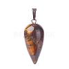 Natural Tiger Eye Pendants G-A167-18B-1