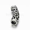 Hollow 304 Stainless Steel Beads STAS-O080-03-2