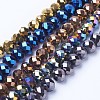 Electroplate Transparent Glass Beads Strands EGLA-A034-T10mm-UA-1