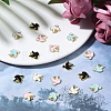 80Pcs 4 Colors Zinc Alloy Enamel Charms PALLOY-CJ0001-151-5