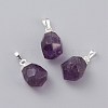 Natural Amethyst Pendants X-G-G845-07S-05A-1