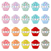 20Pcs 10 Colors Cup Cake Food Grade Eco-Friendly Silicone Beads SIL-DC0001-71-1
