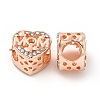 Rack Plating Alloy Rhinestone European Beads PALLOY-P289-47RG-1