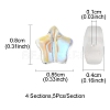 20Pcs 4 Colors Transparent Spray Painted & Frosted Glass Beads GLAA-YW0001-88-3