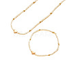 Glass & CCB Plastic Beaded Necklaces & Bracelets Sets FS-WGA4156-03-3