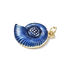Sea Animals Brass Enamel Pendants KK-B155-02C-01G-3