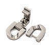 Non-Tarnish 304 Stainless Steel Fold Over Clasps STAS-B029-05B-1-2