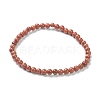 Synthetic Goldstone Beaded Stretch Bracelets BJEW-A117-A-15-2