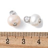 Brass with Natural Pearl Pendants KK-F892-35P-3