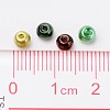 Choc-Mint Mix Pearlized Glass Pearl Beads HY-X006-4mm-04-4