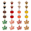 SUNNYCLUE 24Pcs 12 Style Autumn Theme Alloy Enamel Pendants ENAM-SC0003-59-1