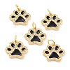 Real 18K Gold Plated Brass Micro Pave Cubic Zirconia Charms ZIRC-L100-085G-02-1