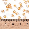 Baking Paint Electroplate Transparent Glass Seed Beads SEED-N006-07G-4