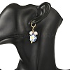 Handmade Porcelain & Non-magnetic Synthetic Hematite & Natural Cultured Freshwater Pearl & Brass & 304 Stainless Steel Leverback Earrings EJEW-JE07318-2
