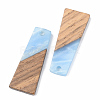 Opaque Resin & Walnut Wood Pendants RESI-S389-040A-C-3