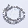 Electroplated Natural Grey Agate Beads Strands G-G724-6mm-2