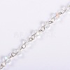 Handmade Rondelle Glass Beads Chains for Necklaces Bracelets Making AJEW-JB00038-04-1