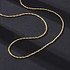 Brass Twisted Boston Link Chains  Necklaces for Women NJEW-D302-60G-5