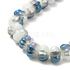 Half Rainbow Plated Electroplate Glass Beads GLAA-G106-02A-HR01-3