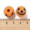 Printed Wood European Beads WOOD-G022-08A-03-3