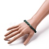 Natural Malachite Chip Beads Stretch Bracelets X-BJEW-JB05765-04-4