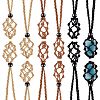 Braided Waxed Cotton Thread Cords Macrame Pouch Necklace Making AJEW-SW00021-1