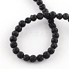 Natural Dyed Lava Rock Gemstone Round Bead Strands X-G-R293-03-2