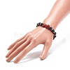 Natural Lava Rock & Gemstone Heart Beaded Stretch Bracelet BJEW-JB08732-4