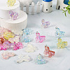 28Pcs 7 Colors Transparent Resin Pendants RESI-TA0002-20-15