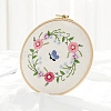 Flower Pattern DIY Embroidery Kit DIY-P077-027-1