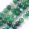 Natural Striped Agate/Banded Agate Beads X1-G-G582-6mm-58-1