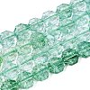 Transparent Crackle Glass Beads Strands GLAA-Q108-03A-08-1