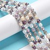 Electroplated Glass Beads Strands GLAA-B013-01A-2