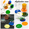 5pcs 5 Colors Acrylic Cup Mats AJEW-BC0003-27-6