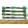 12 Skeins 6 Colors 6-Ply Polyester Embroidery Floss OCOR-FS0001-01B-04-5