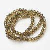 Electroplate Transparent Glass Beads Strands EGLA-A034-T3mm-O13-2
