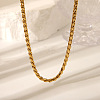 304 Stainless Steel Cuban Link Chain Bracelets & Necklaces Sets for Women FI8814-1-2