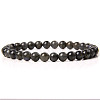 Synthetic Larvikite Round Beaded Stretch Bracelet SF8562-2-1-1