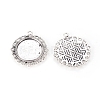 Zinc Alloy Pendant Settings for Cabochon & Rhinestone PALLOY-A15290-AS-LF-2