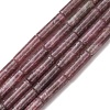 Natural Lepidolite/Purple Mica Stone Beads Strands G-F247-45A-1