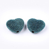 Flocky Acrylic Beads FIND-T046-34-2