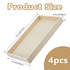 Rectangle Velvet Jewelry Display Trays for Rings ODIS-WH0113-14C-2