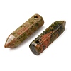 Natural Unakite Pointed Pendants G-C158-05J-2