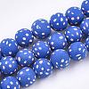 Handmade Polymer Clay Beads Strands X-CLAY-S092-19A-1
