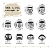 10Pcs 10 Styles 316 Surgical Stainless Steel Large Hole Beads STAS-UN0061-40-3