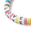 Love Word Acrylic Beads Stretch Bracelet BJEW-JB07328-6