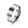 Valentine's Day Gifts Engraved You & Me Titanium Steel Couple Rings For Men RJEW-BB16362-7-1