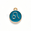 Alloy Enamel Pendants X-ENAM-S124-01B-05G-2
