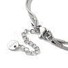 304 Stainless Steel Glass Column Pendant with Snake Chain Necklaces NJEW-I126-06P-3