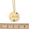 304 Stainless Steel Number 11:11 Pendant Necklaces NJEW-NH0002-01G-02-4